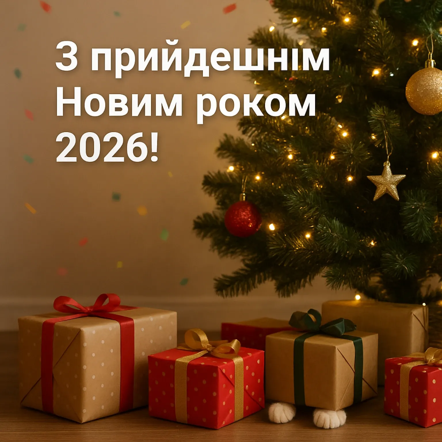 Привітання з прийдешнім новим роком 2026 Привітання з прийдешнім новим роком 2026
