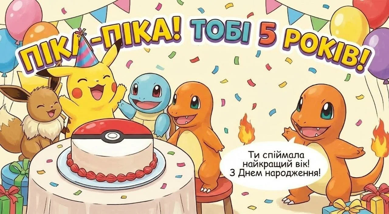 Привітання з днем народження дівчинці на 5 років своїми словами