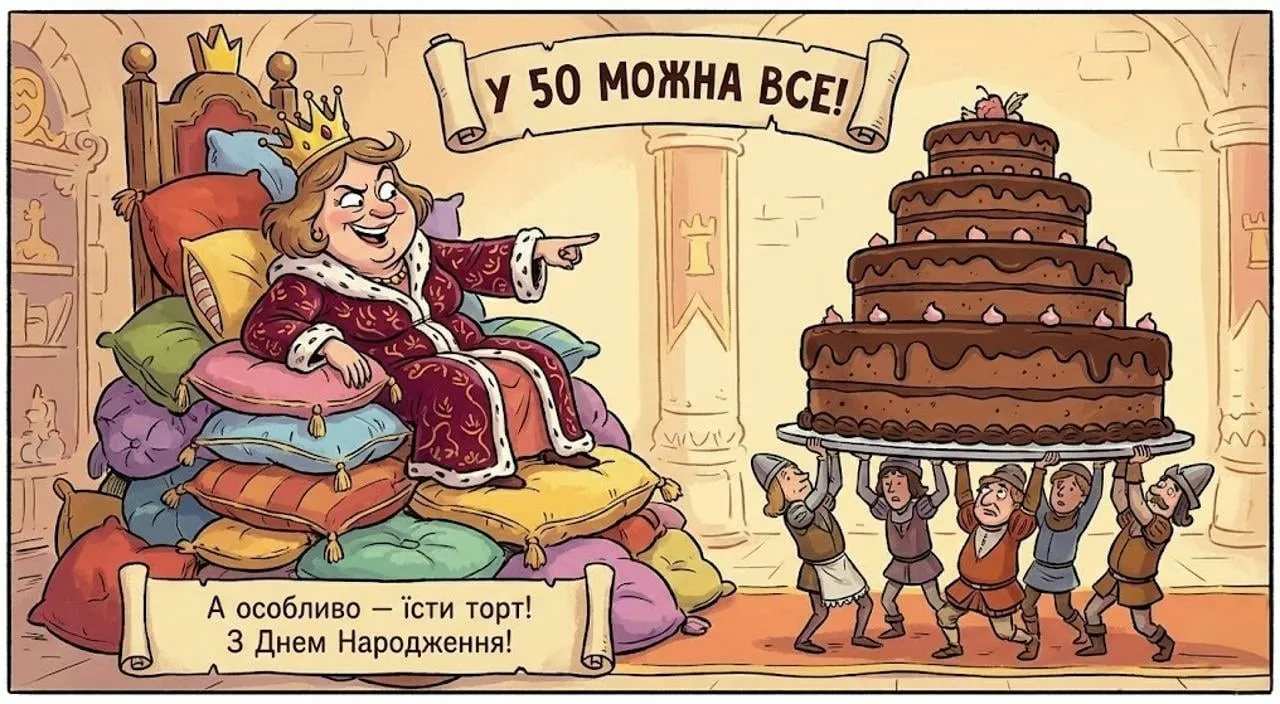 Привітання з ювілеєм 50 років для жінки