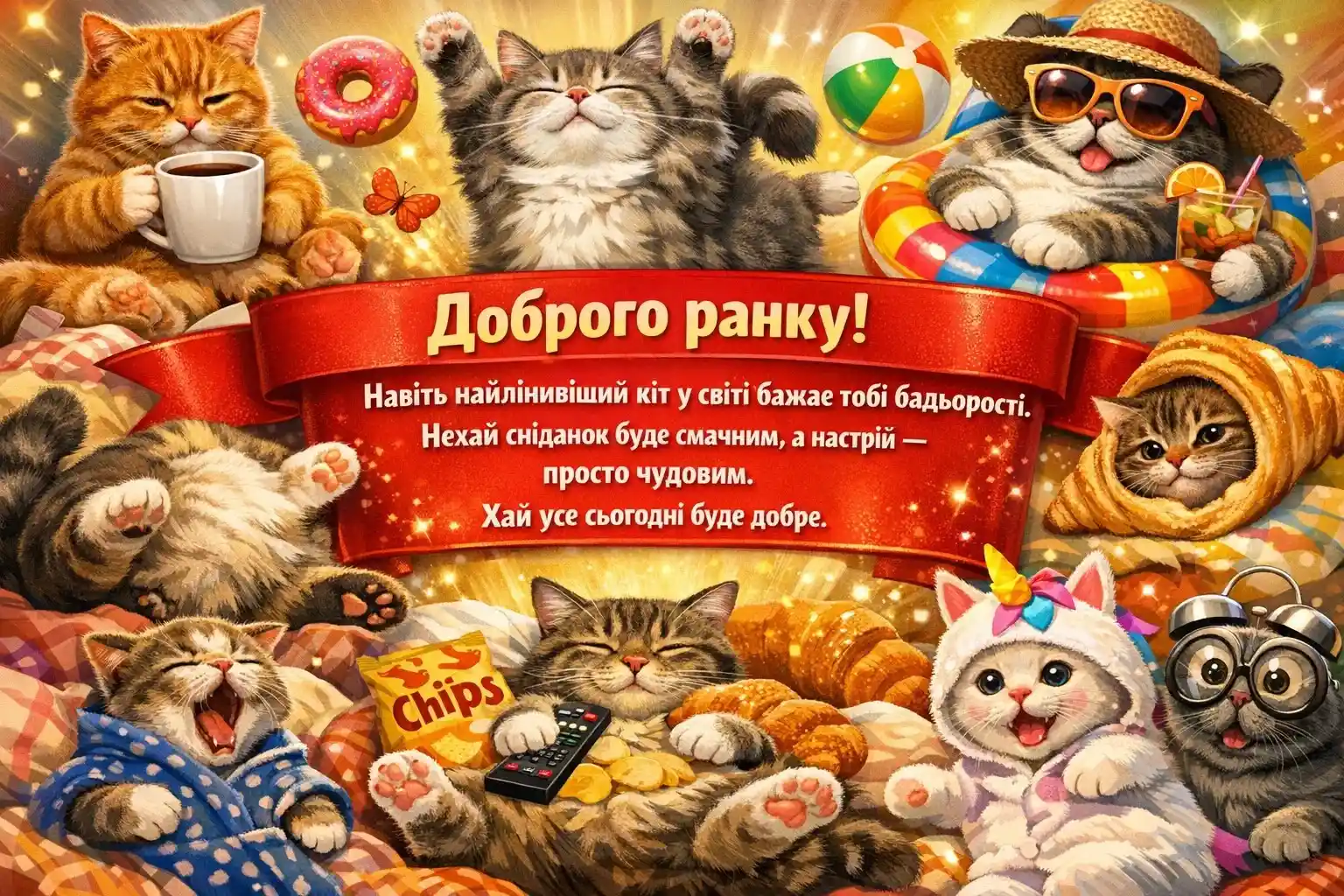 Доброго ранку: картинки з котиками для гарного настрою та затишку