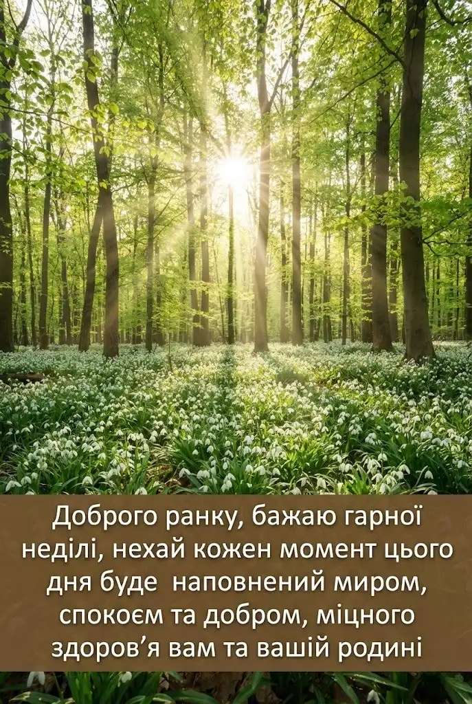 Доброго ранку, гарної неділі: душевні картинки та щирі побажання для найкращого вихідного