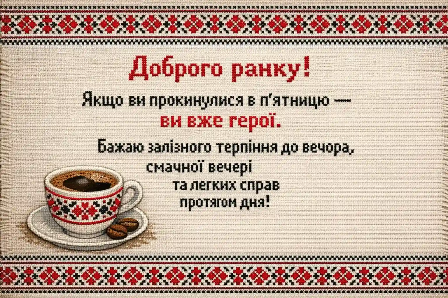 Доброго ранку : найкращі картинки та душевні побажання для гарного настрою