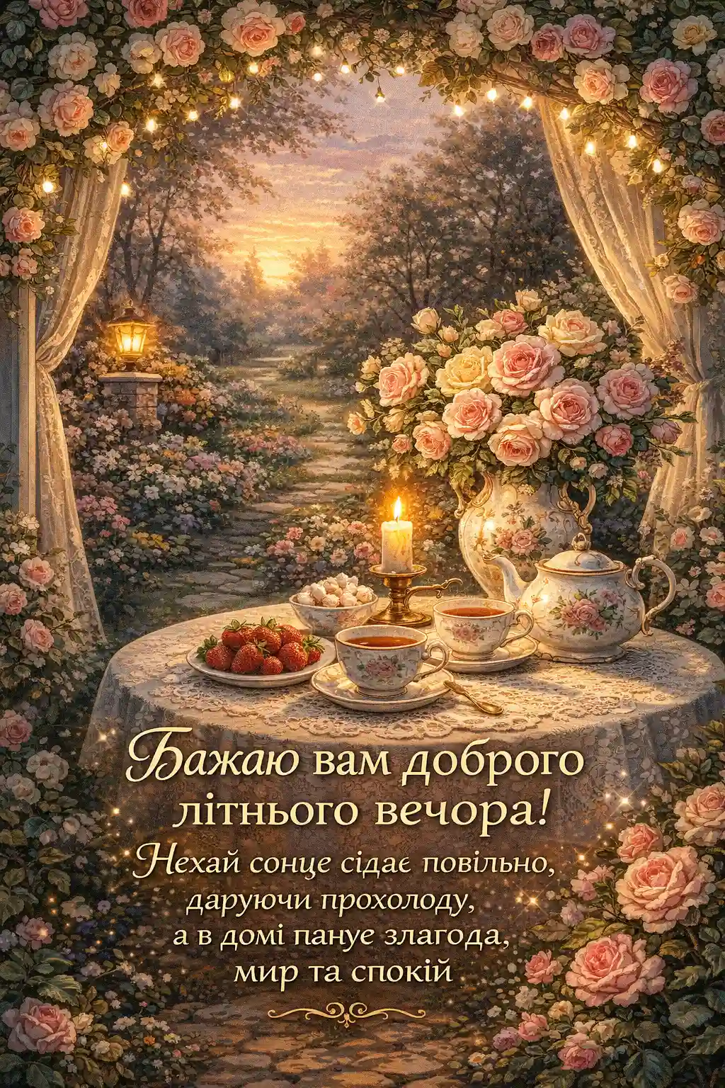 Доброго літнього вечора: красиві картинки та душевні листівки для гарного настрою
