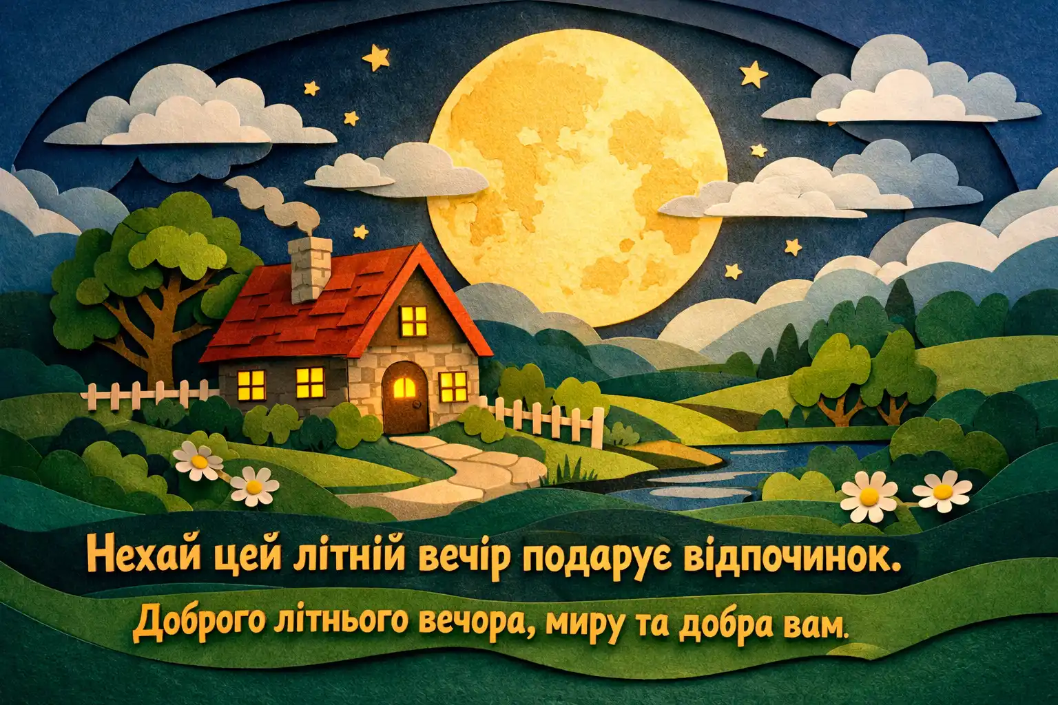 Доброго літнього вечора: красиві картинки та душевні листівки для гарного настрою