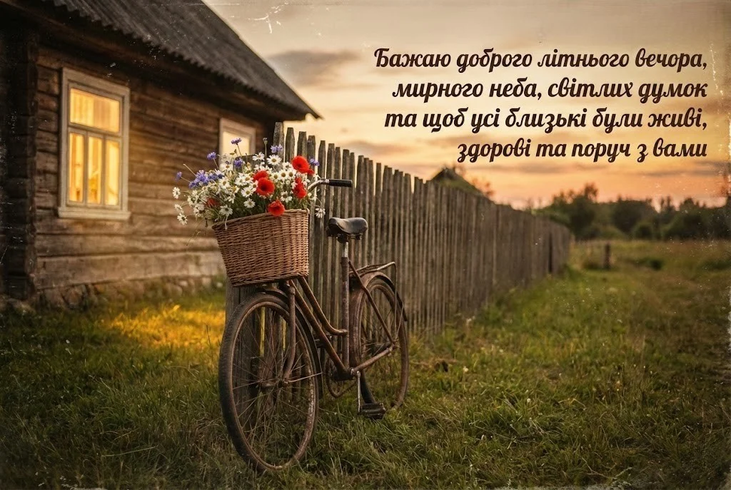 Доброго літнього вечора: красиві картинки та душевні листівки для гарного настрою