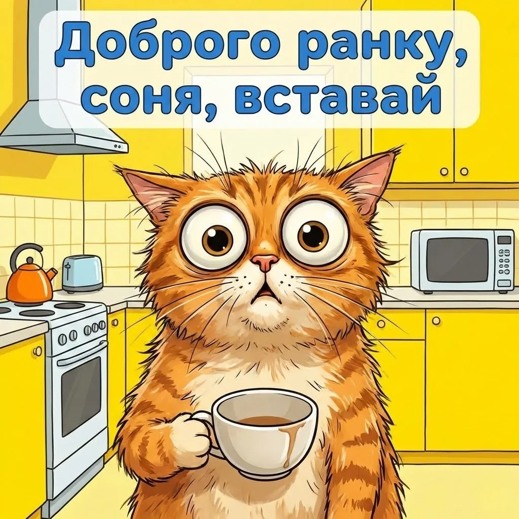 Доброго ранку: смішні та прикольні листівки для бадьорого настрою