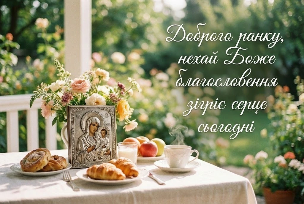 Доброго ранку та Божого благословення: душевні листівки та теплі побажання для гарного дня