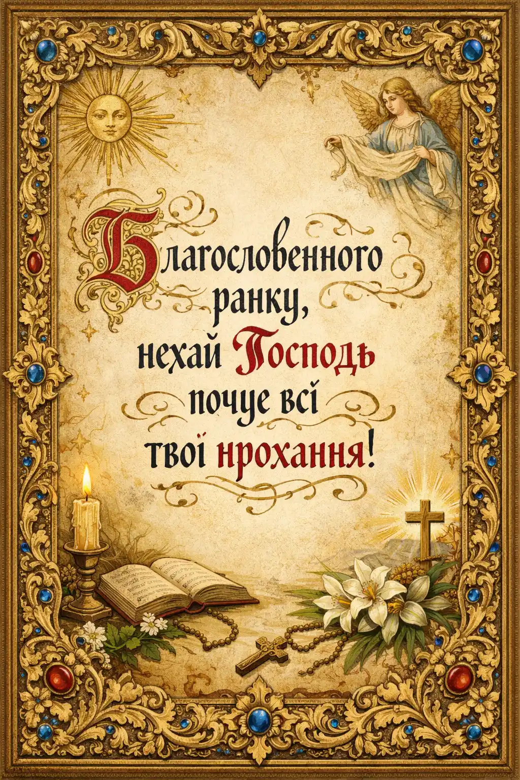 Доброго ранку: душевні листівки з благословеннями та світлими побажаннями