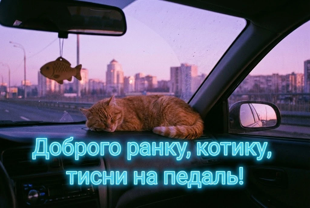 Доброго ранку, котики: картинки з автогумором та прикольні побажання