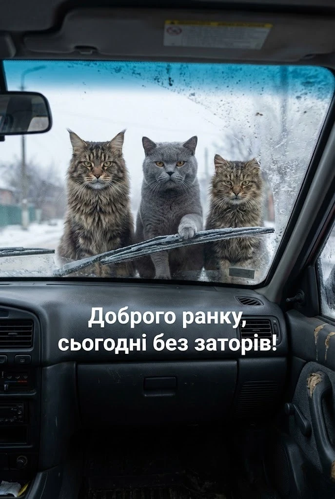 Доброго ранку, котики: картинки з автогумором та прикольні побажання