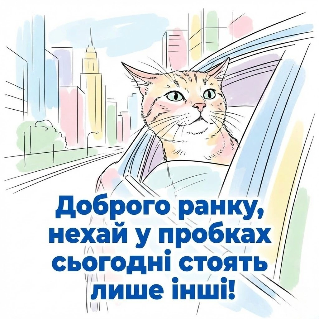 Доброго ранку, котики: картинки з автогумором та прикольні побажання