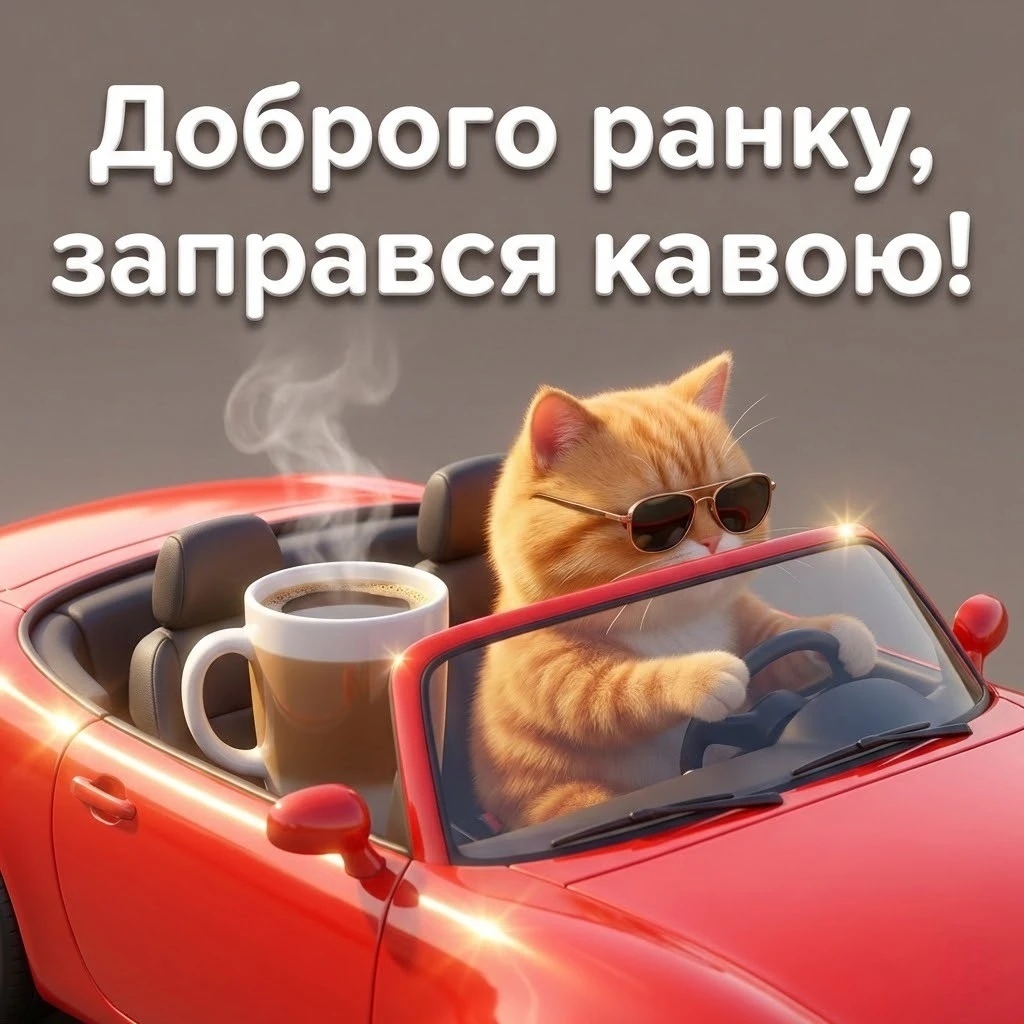 Доброго ранку, котики: картинки з автогумором та прикольні побажання