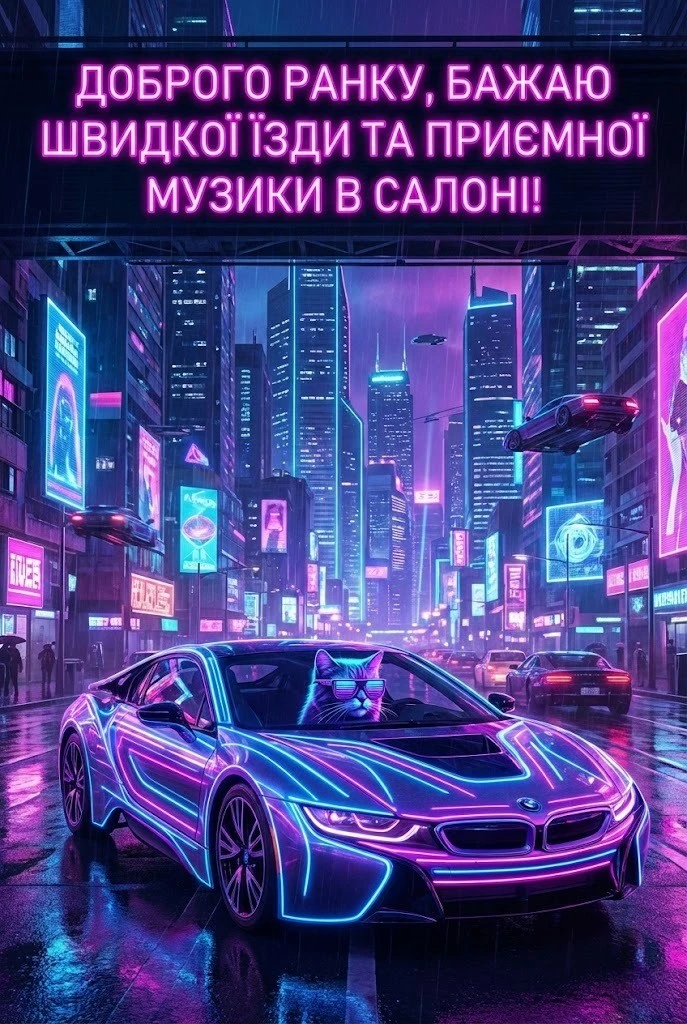 Доброго ранку, котики: картинки з автогумором та прикольні побажання