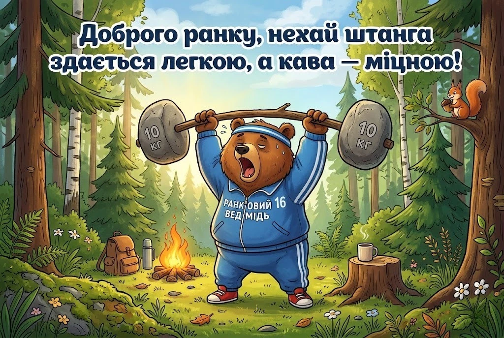 Доброго ранку: спортивна мотивація та найкращі листівки для бадьорого початку дня
