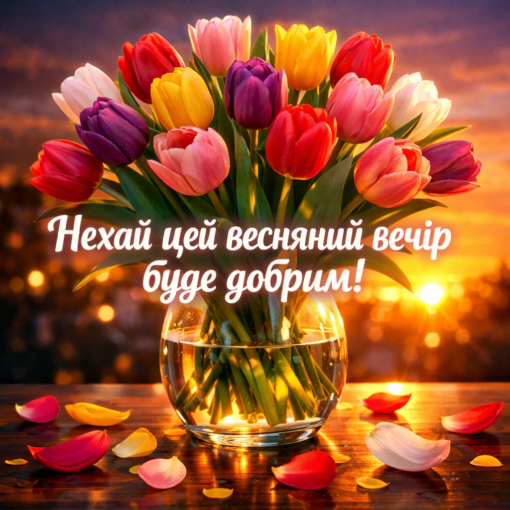 Доброго весняного вечора: найкращі картинки та душевні листівки для гарного настрою