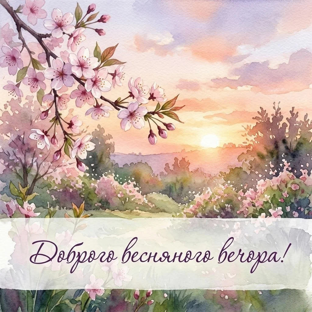 Доброго весняного вечора: найкращі картинки та душевні листівки для гарного настрою