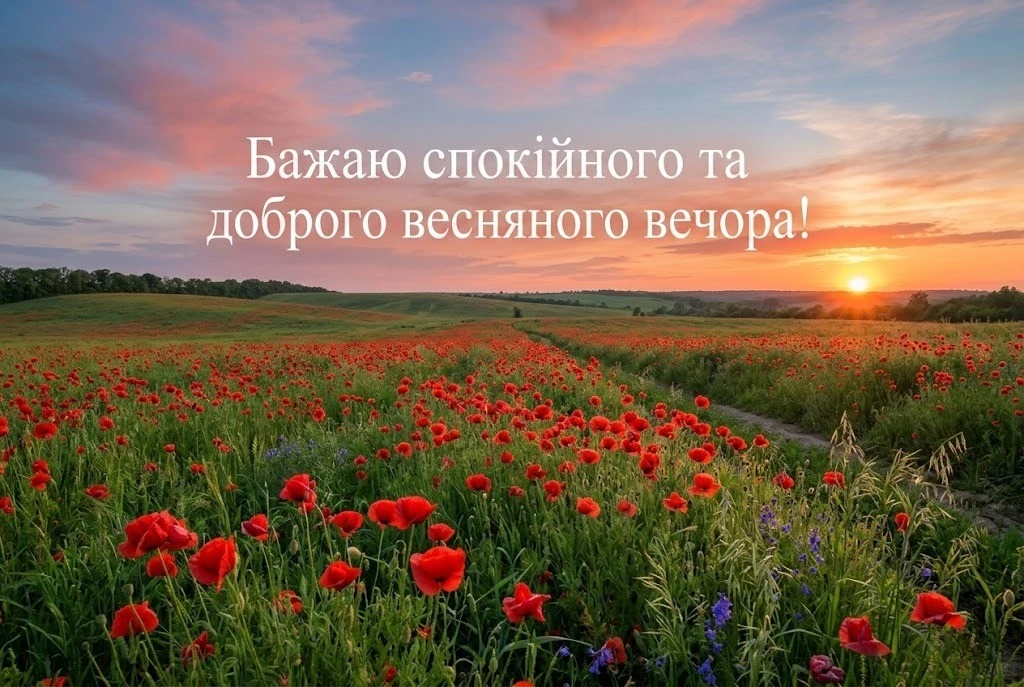 Доброго весняного вечора: найкращі картинки та душевні листівки для гарного настрою