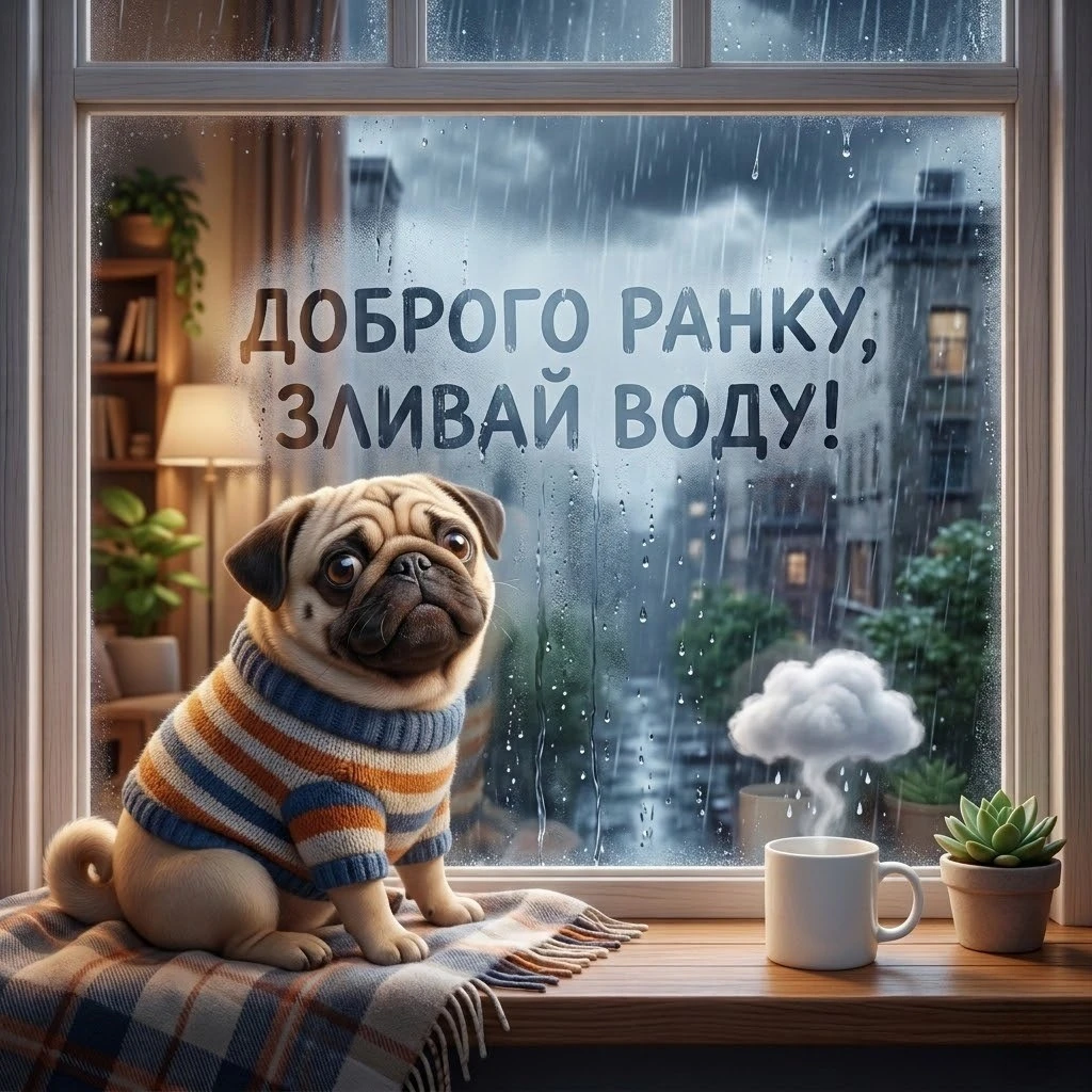 Доброго ранку: смішні картинки в дощову погоду для найкращого настрою