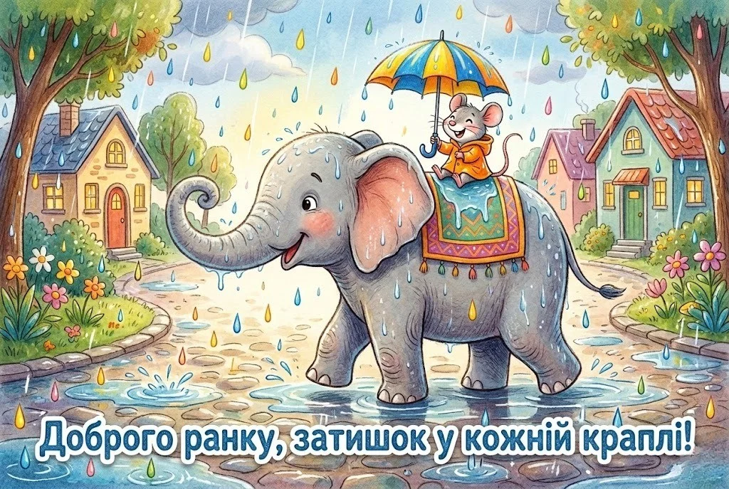 Доброго ранку: смішні картинки в дощову погоду для найкращого настрою
