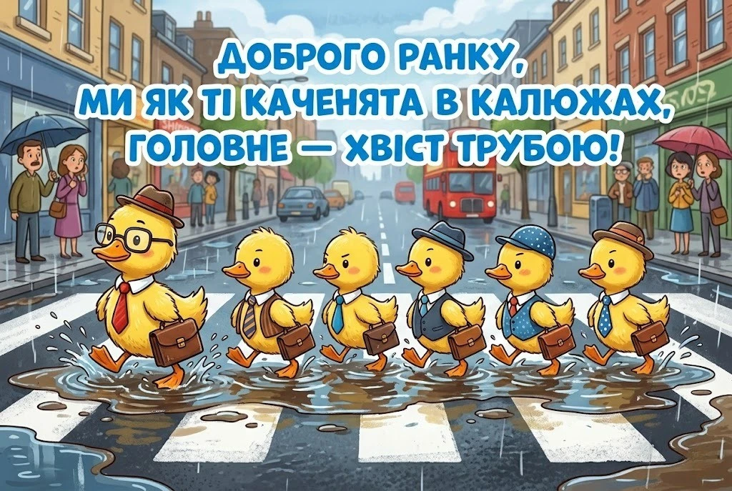 Доброго ранку: смішні картинки в дощову погоду для найкращого настрою