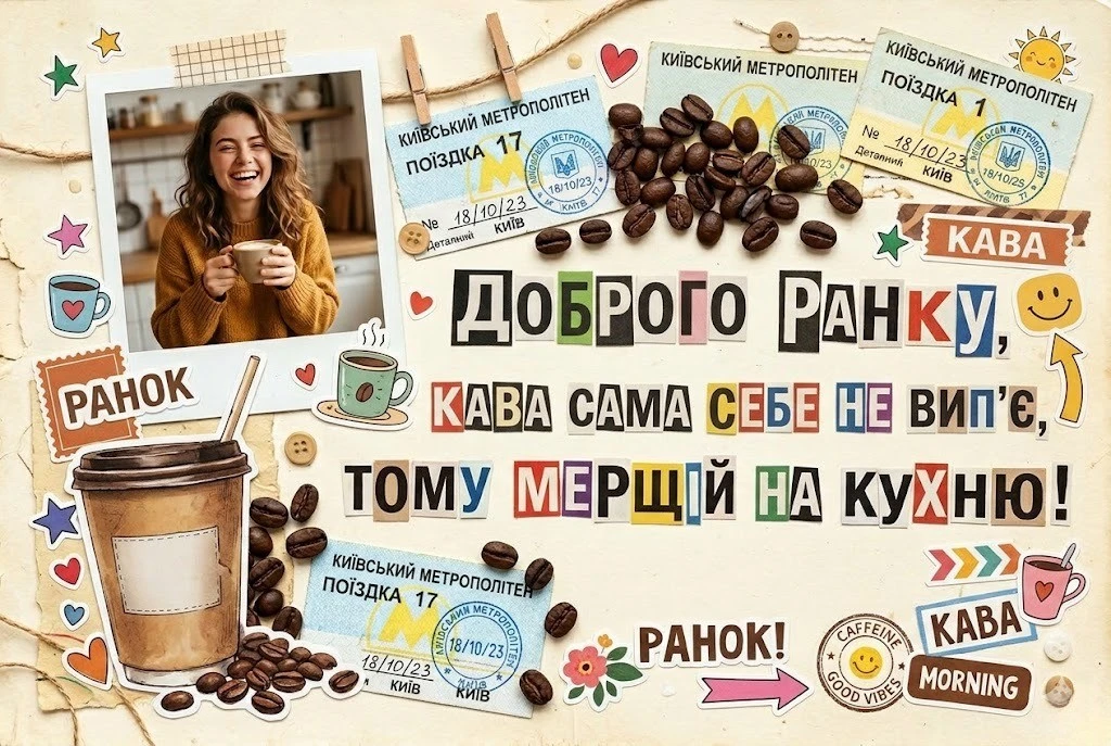 Доброго ранку : картинки, сучасний гумор та прикольні листівки для позитивного настрою