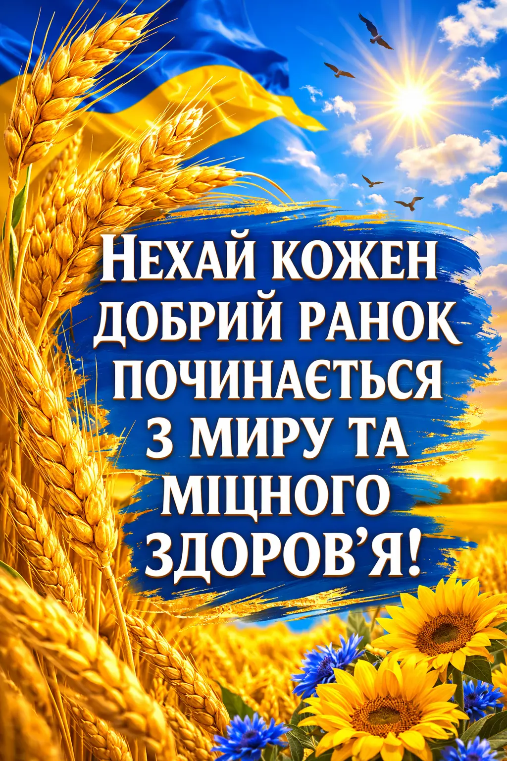 Доброго ранку, міцного здоров’я та мирного неба: душевні листівки та найтепліші побажання