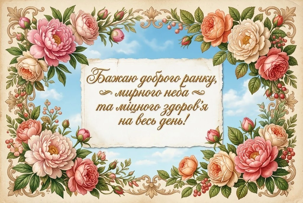 Доброго ранку, міцного здоров’я та мирного неба: душевні листівки та найтепліші побажання