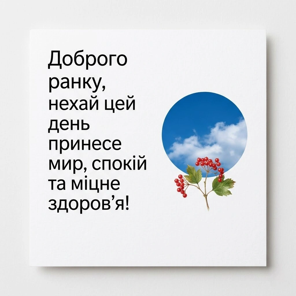 Доброго ранку, міцного здоров’я та мирного неба: душевні листівки та найтепліші побажання
