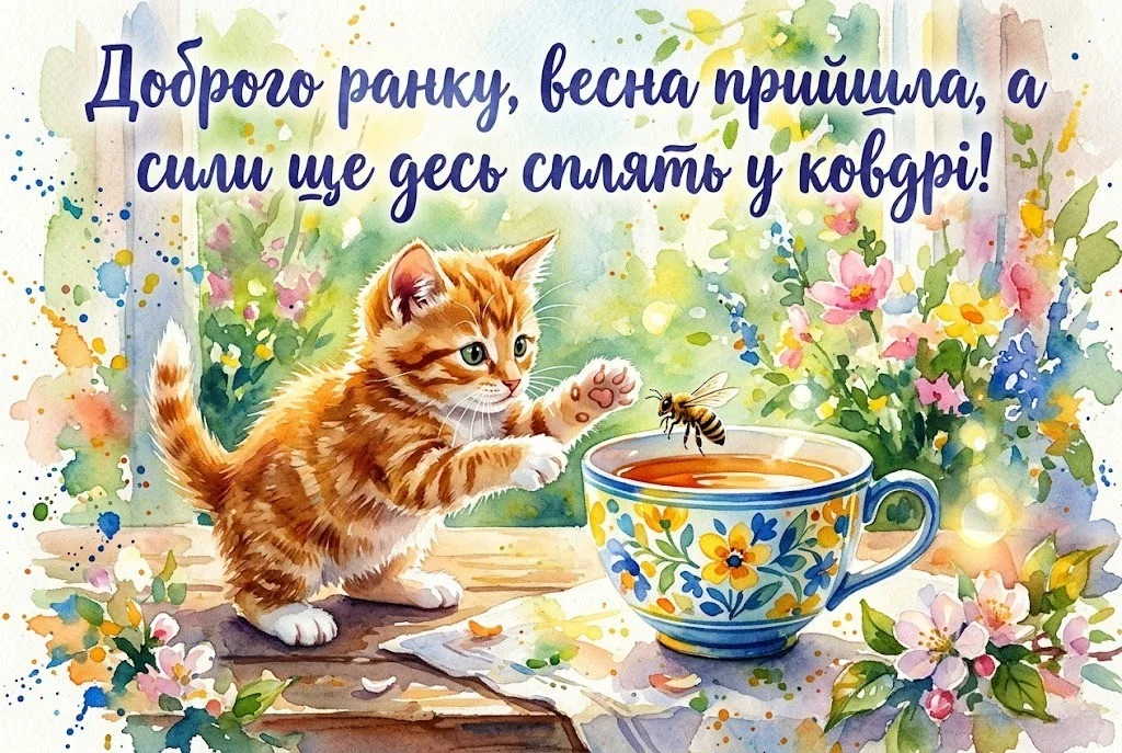 Доброго ранку: весняні картинки, сучасні та смішні листівки для чудового настрою