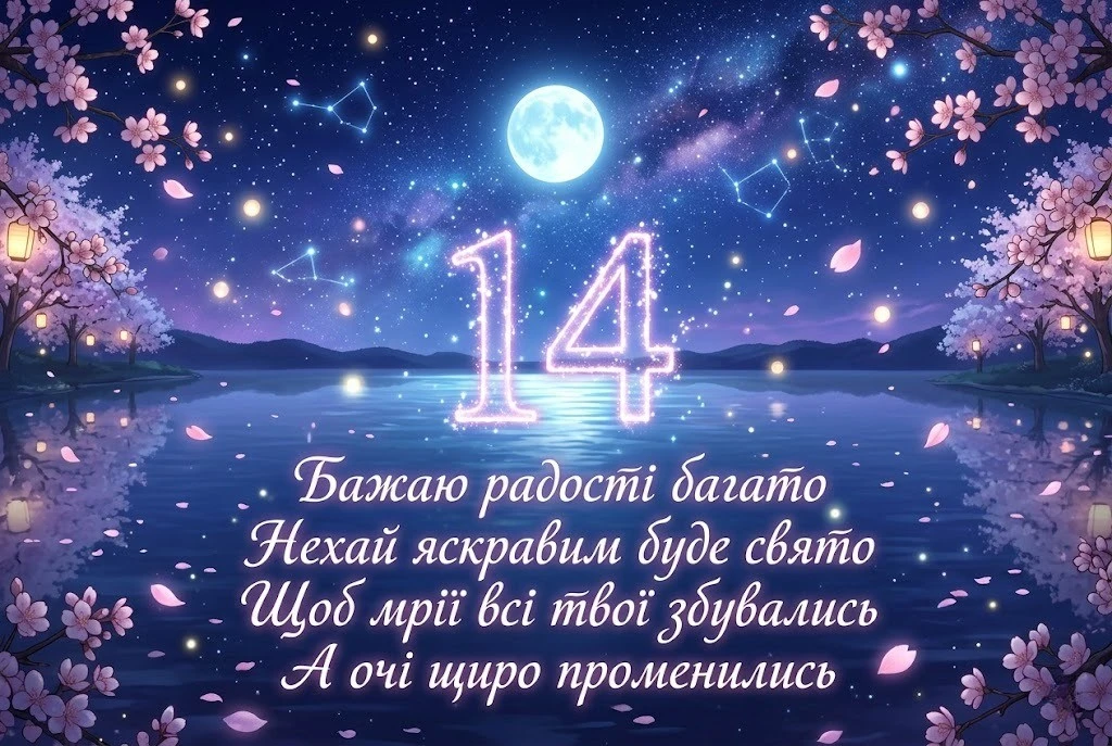 Привітання з днем народження на 14 років дівчинці: гарні вірші та оригінальні побажання