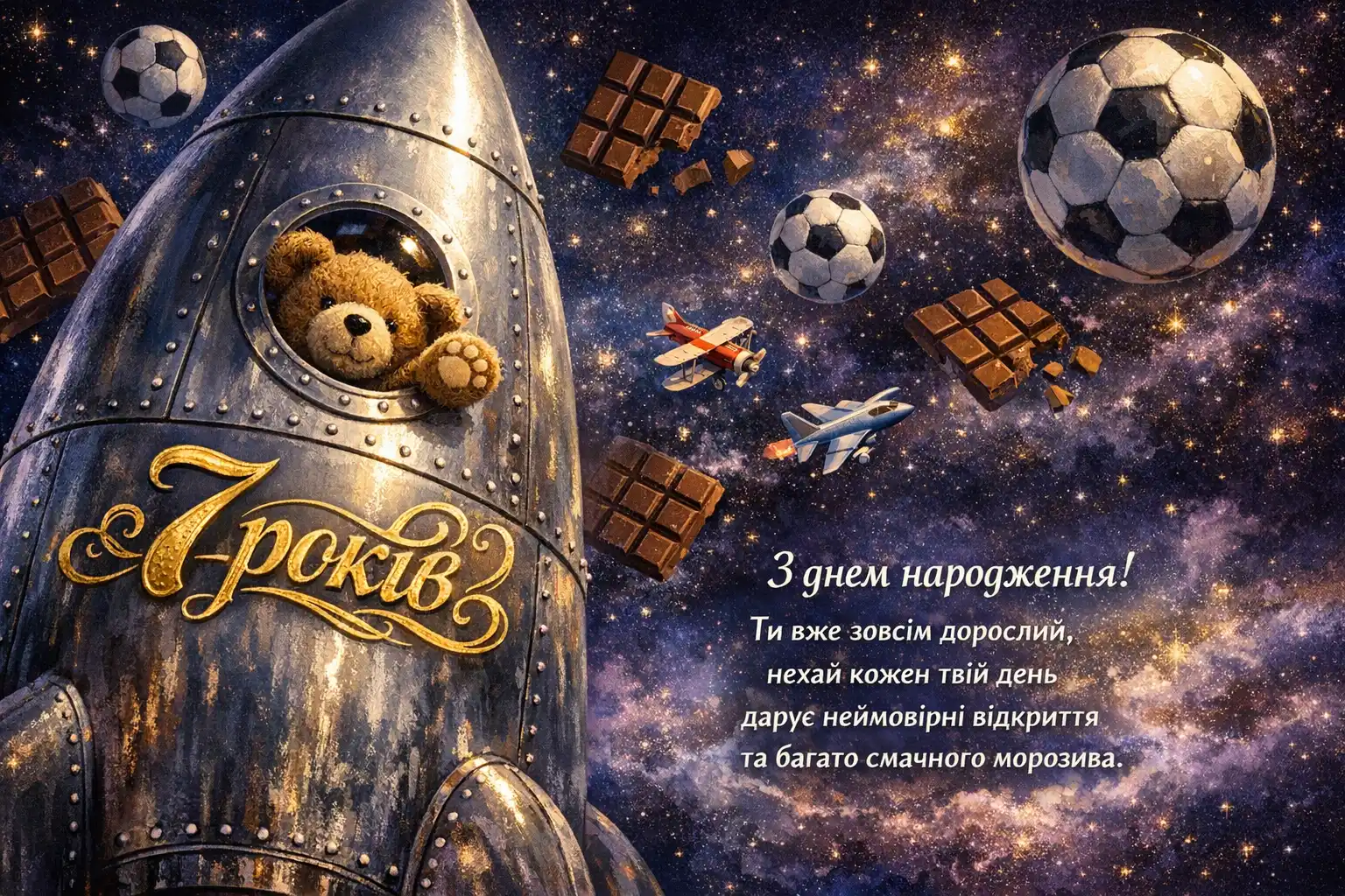Привітання хлопчику з днем народження на 7 років: найкращі побажання