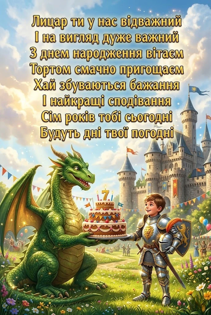 Привітання хлопчику з днем народження на 7 років: найкращі побажання