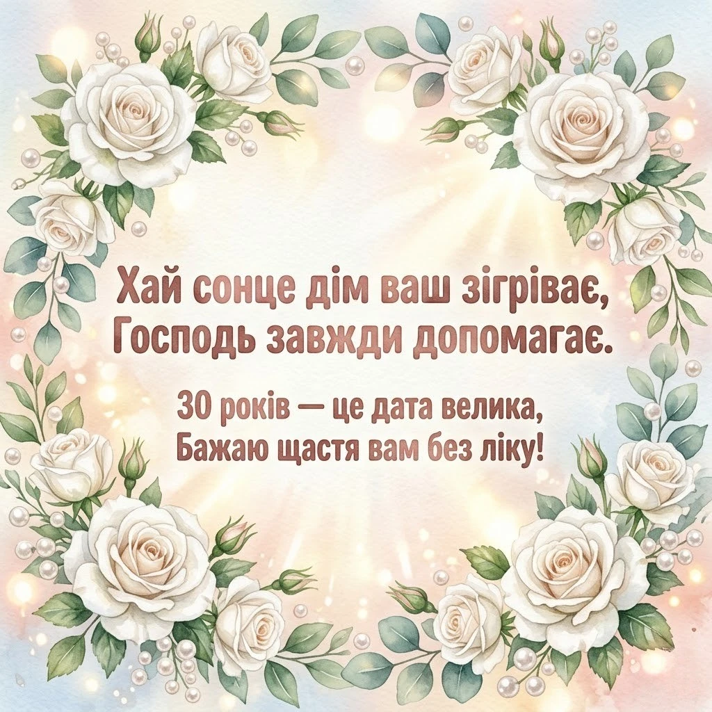 Привітання з перлиновим весіллям: 30 років кохання у віршах та прозі