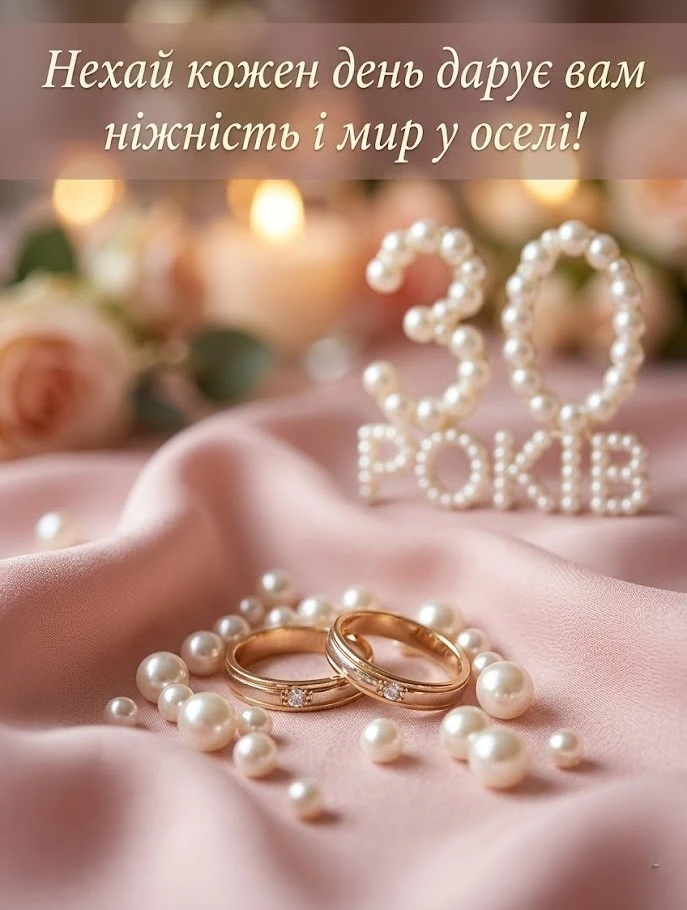 Привітання з перлиновим весіллям: 30 років кохання у віршах та прозі