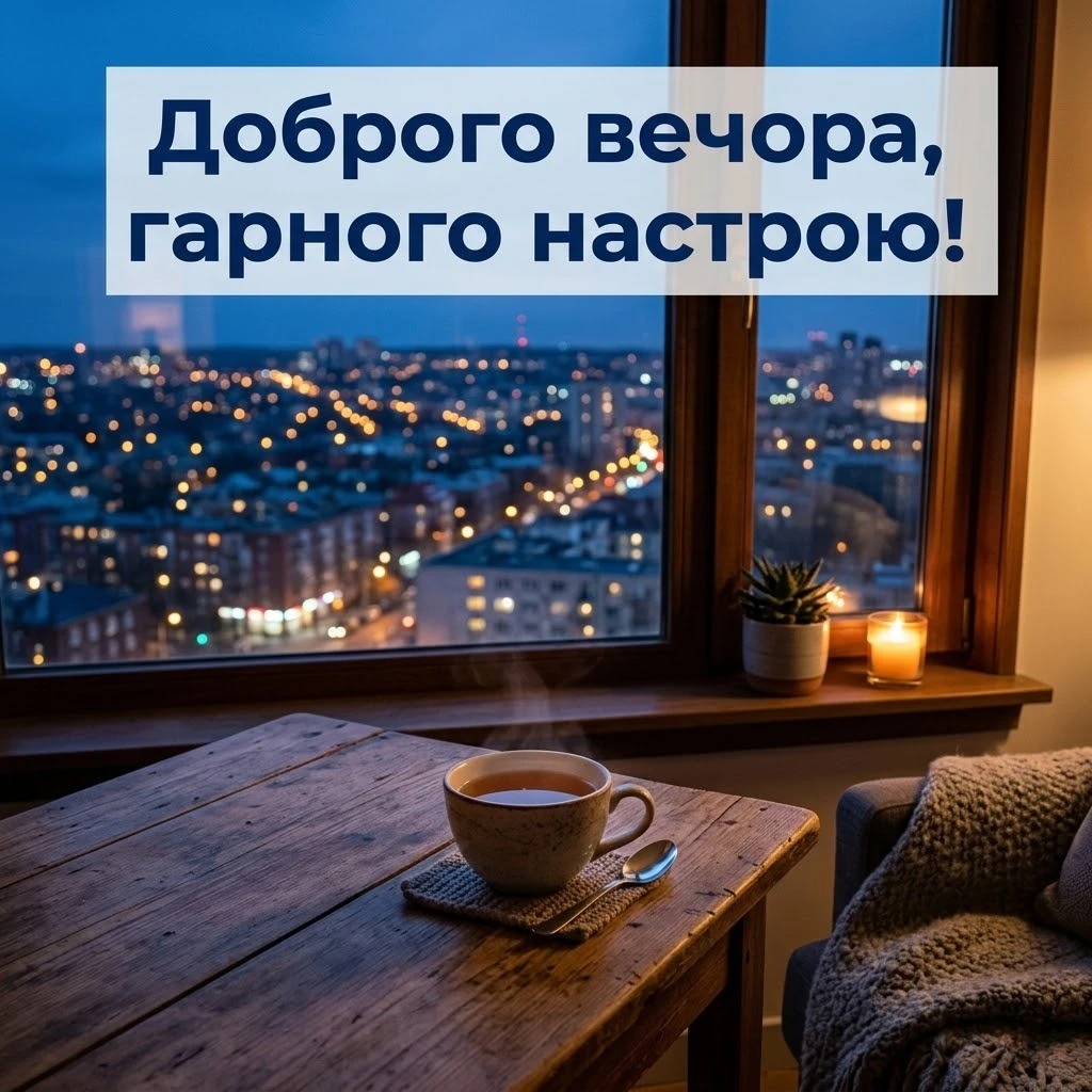 Доброго вечора і гарного настрою: душевні картинки та нові листівки для близьких