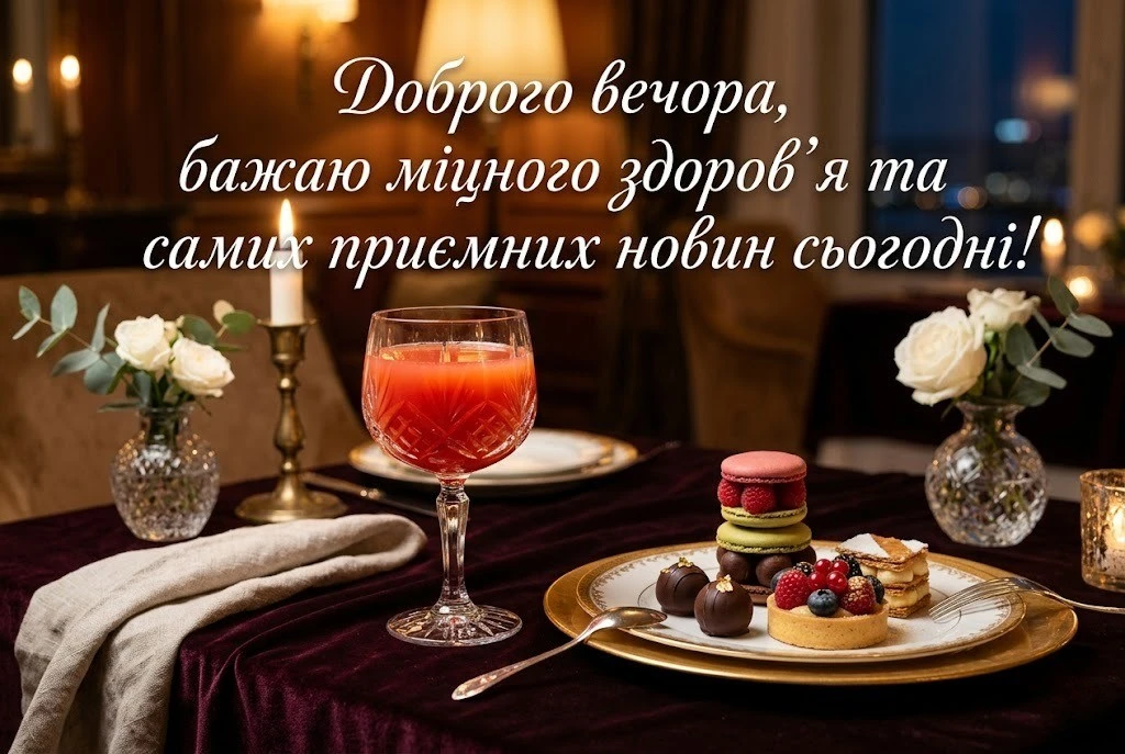 Доброго вечора і гарного настрою: душевні картинки та нові листівки для близьких