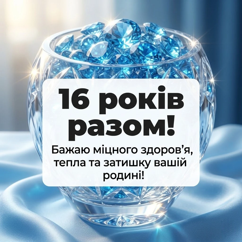 Привітання на 16 років спільного життя: від романтики до глибокої мудрості