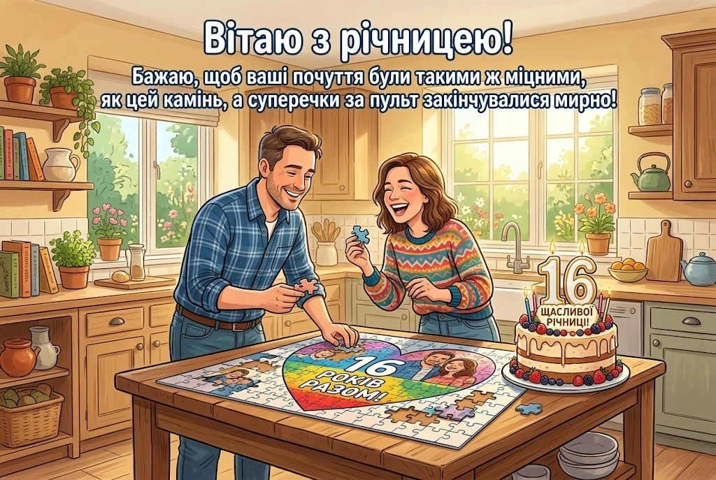 Привітання на 16 років спільного життя: від романтики до глибокої мудрості