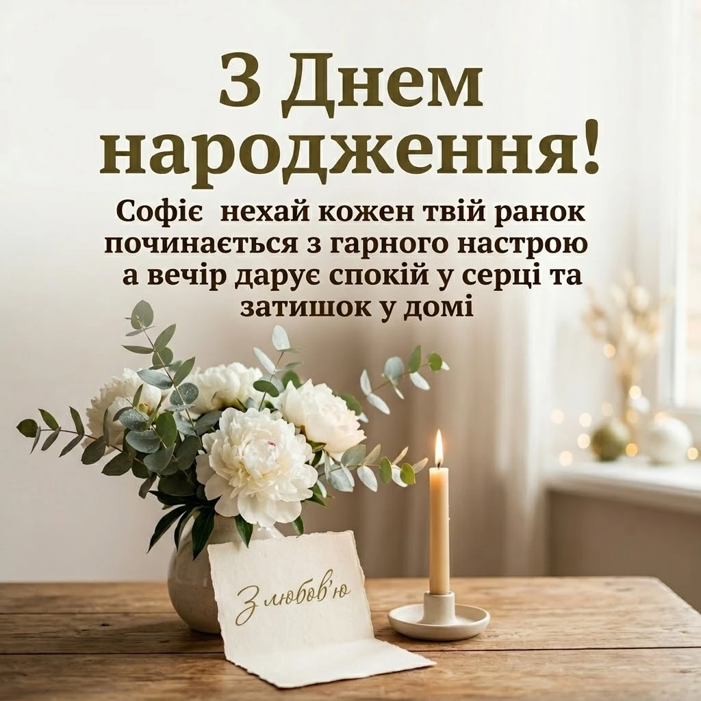 З днем народження, Софіє! Найкращі привітання у прозі та картинках