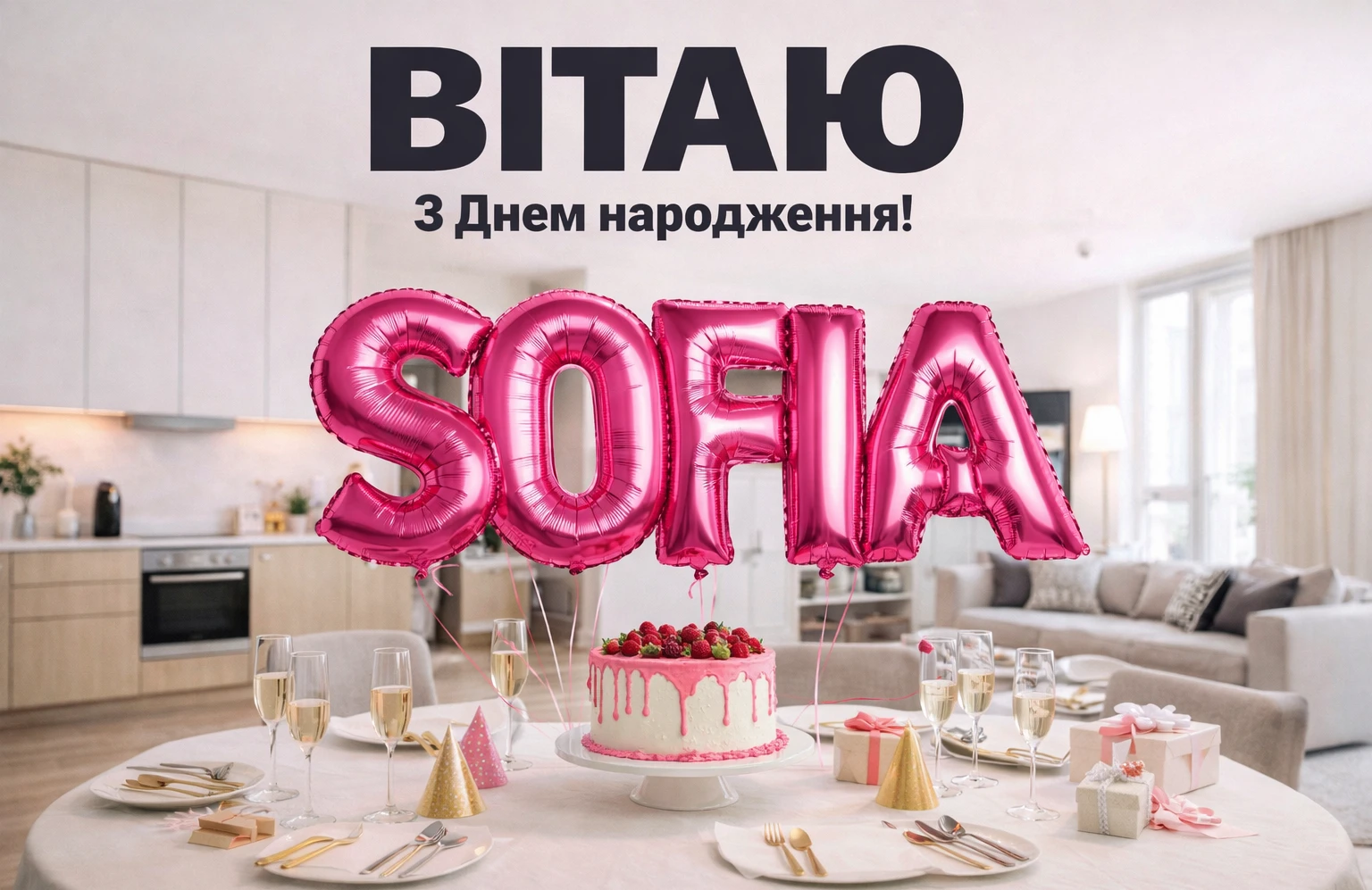 З днем народження, Софіє! Найкращі привітання у прозі та картинках