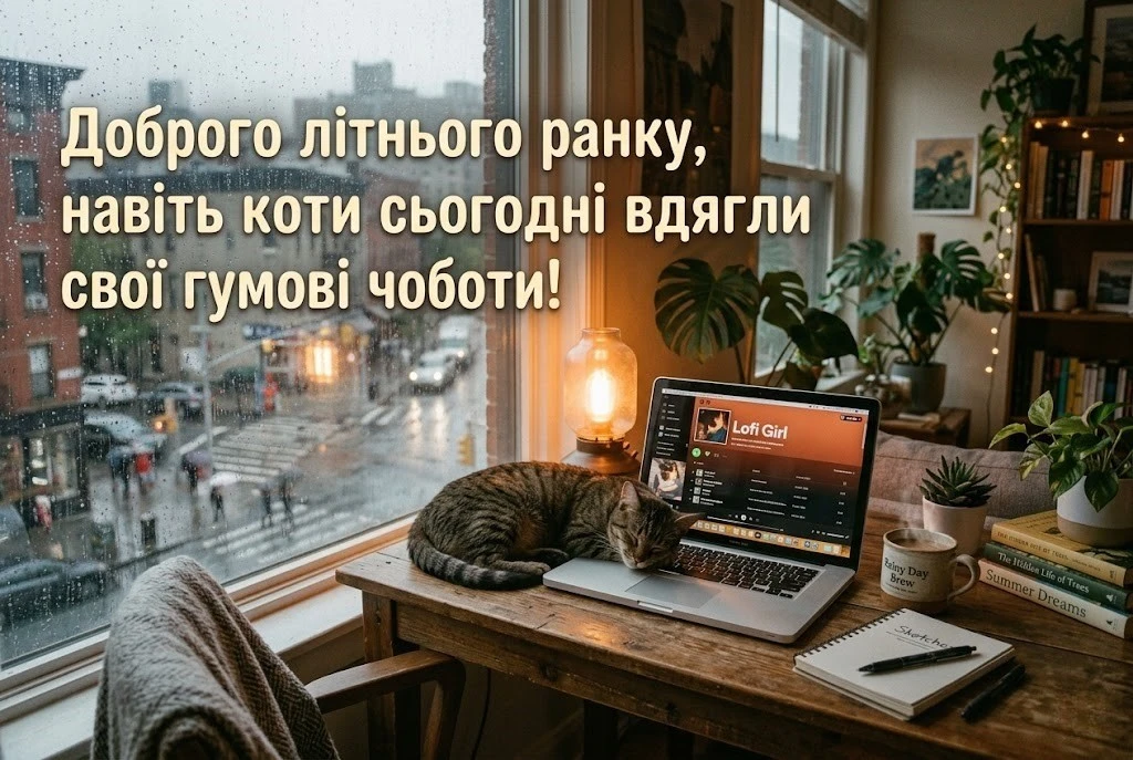 Доброго літнього ранку: дощова погода та смішні картинки для найкращого настрою