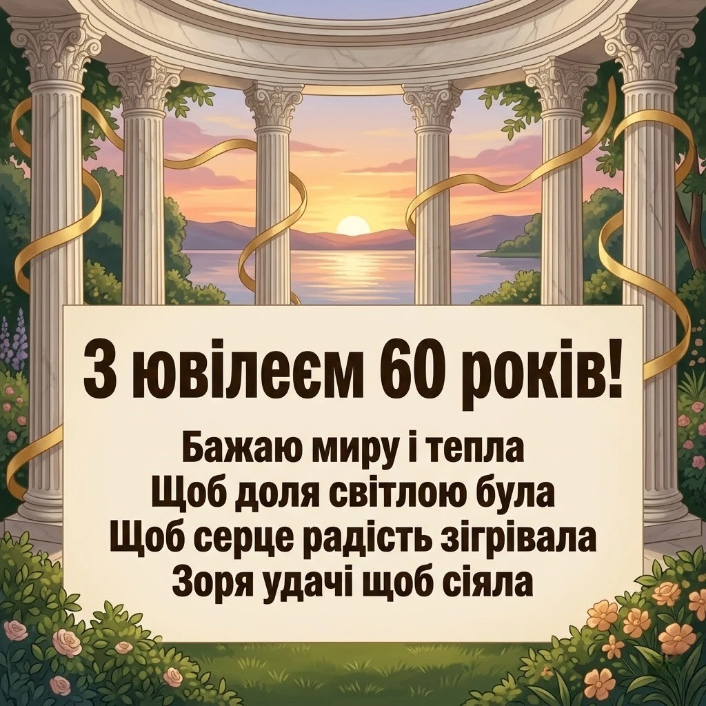 Привітання з 60-річчям чоловіку: вірші, проза та короткі побажання