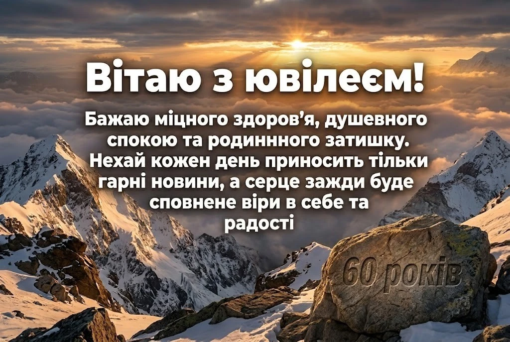 Привітання з 60-річчям чоловіку: вірші, проза та короткі побажання
