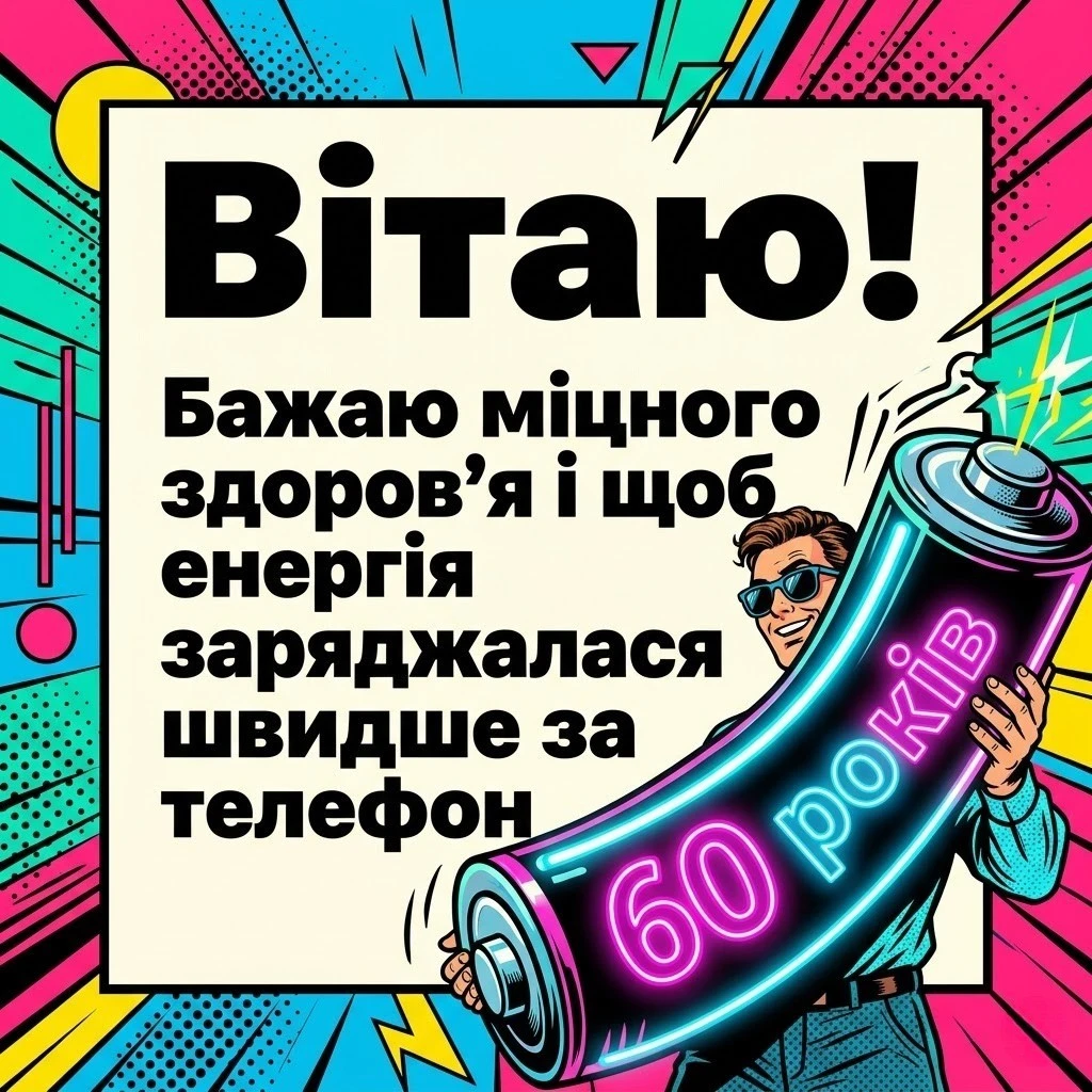 Привітання з 60-річчям чоловіку: вірші, проза та короткі побажання