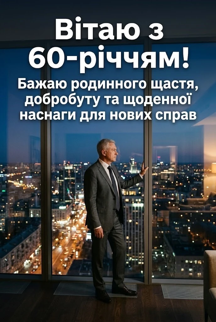 Привітання з 60-річчям чоловіку: вірші, проза та короткі побажання