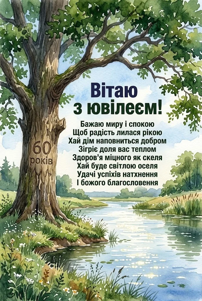 Привітання з 60-річчям чоловіку: вірші, проза та короткі побажання