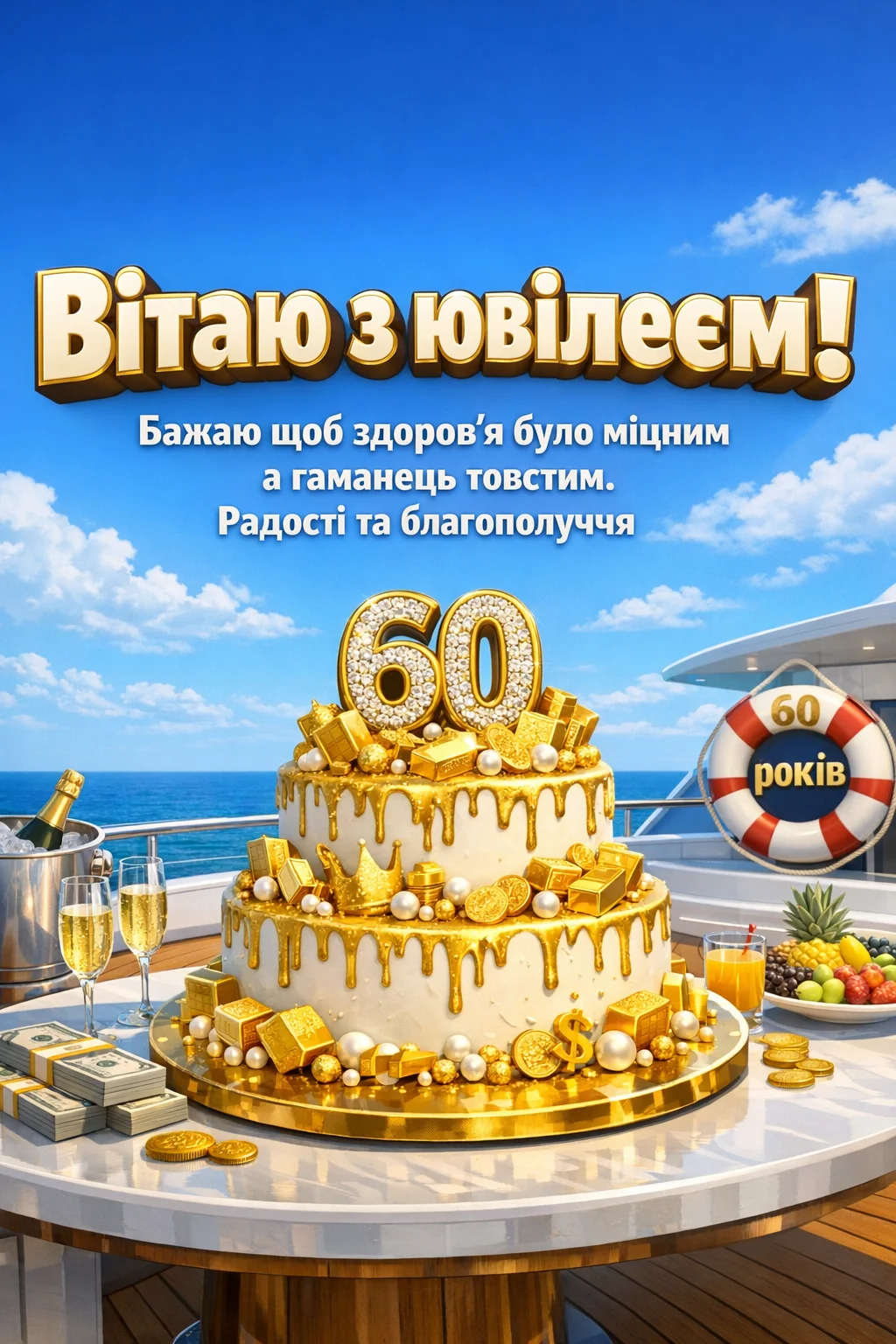 Привітання з 60-річчям чоловіку: вірші, проза та короткі побажання