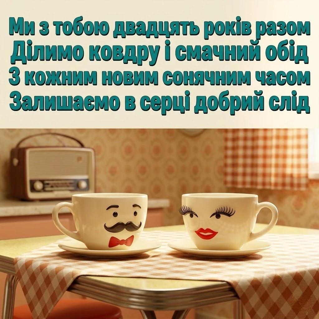 Порцелянове весілля (20 років): зворушливі привітання для найрідніших