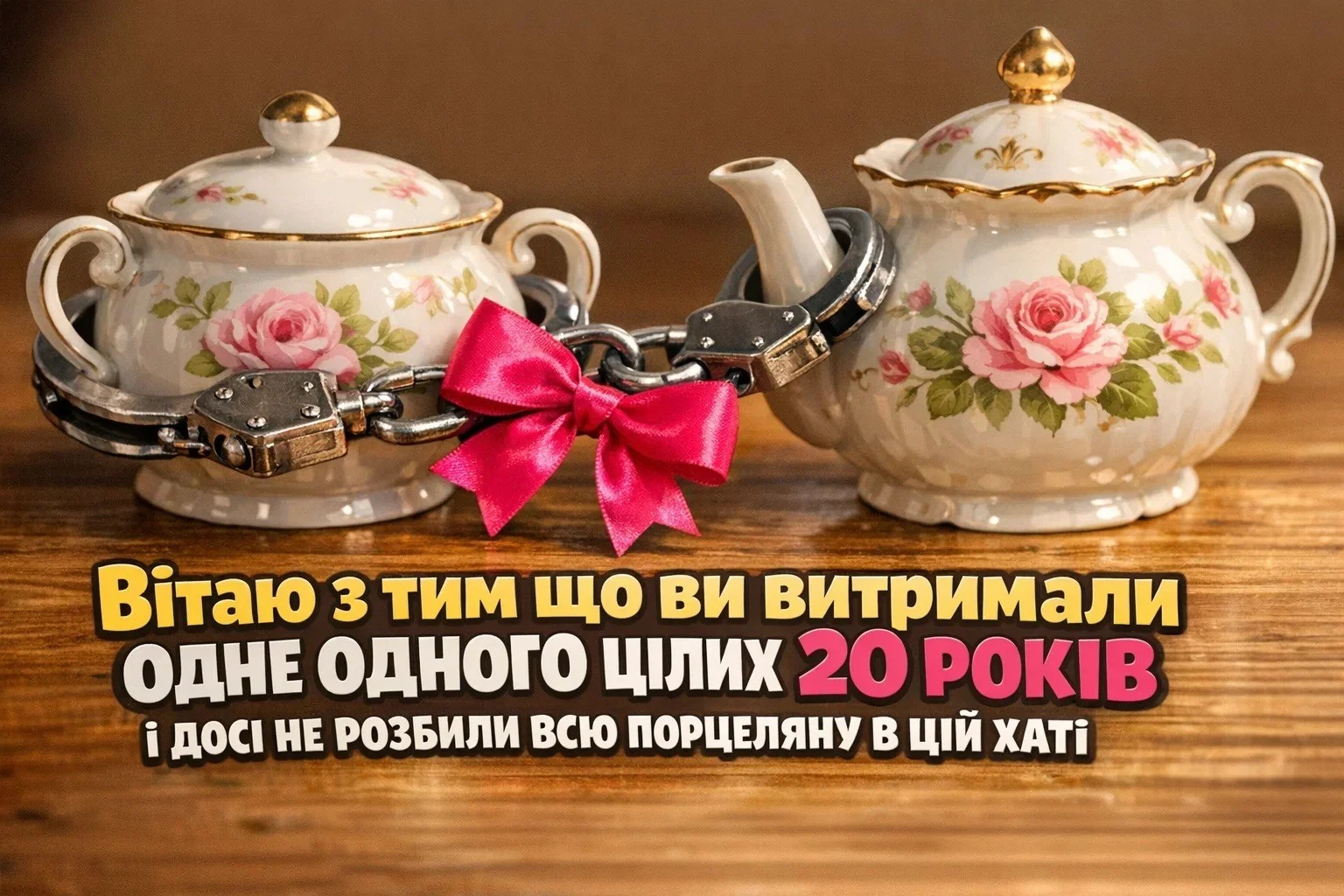 Порцелянове весілля (20 років): зворушливі привітання для найрідніших