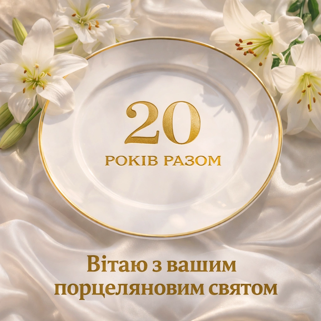 Порцелянове весілля (20 років): зворушливі привітання для найрідніших